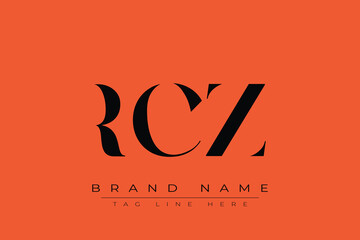 RCZ abstract letter logo design. This logo is designed by three abstract letters.
