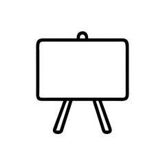 Obraz premium Blank easel standing icon, vector