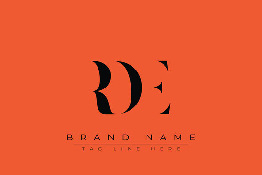 RDE abstract letter logo design. This logo is designed by three abstract letters.