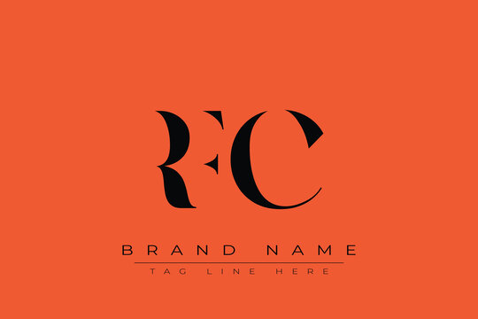 RFC abstract letter logo design. This logo is designed by three abstract letters.