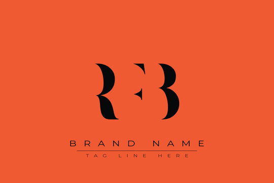 RFB abstract letter logo design. This logo is designed by three abstract letters.
