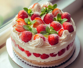 Strawberry Cream Cake: A Sweet Celebration