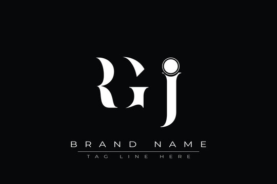 RGJ abstract letter logo design. This logo is designed by three abstract letters.