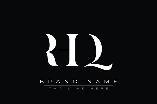 RHQ abstract letter logo design. This logo is designed by three abstract letters.