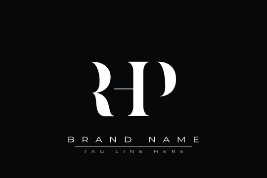 RHP abstract letter logo design. This logo is designed by three abstract letters.
