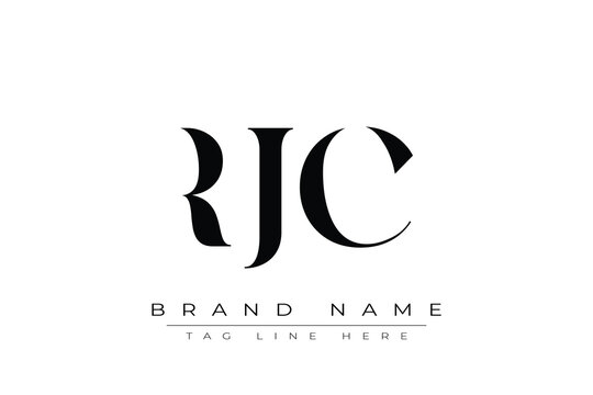 RJC abstract letter logo design. This logo is designed by three abstract letters.