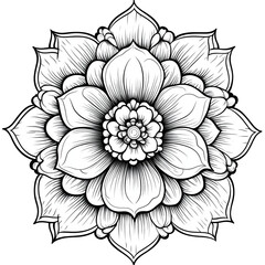 Gallery-Magic Flowers: Relaxing Coloring Pages for Adults and Teens" in Vintage Style