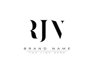 RJN abstract letter logo design. This logo is designed by three abstract letters.