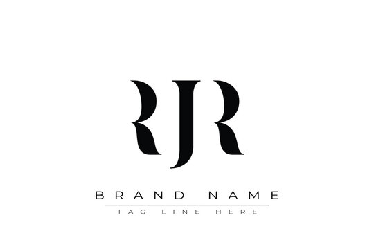 RJR abstract letter logo design. This logo is designed by three abstract letters.