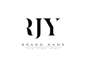RJY abstract letter logo design. This logo is designed by three abstract letters.