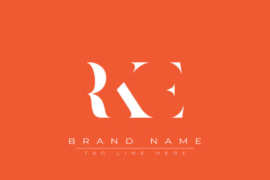RKE abstract letter logo design. This logo is designed by three abstract letters.