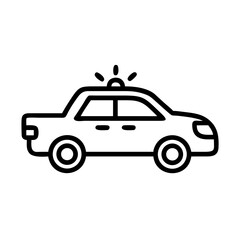 Obraz premium Police Car Icon for Law Enforcement and Security Themes