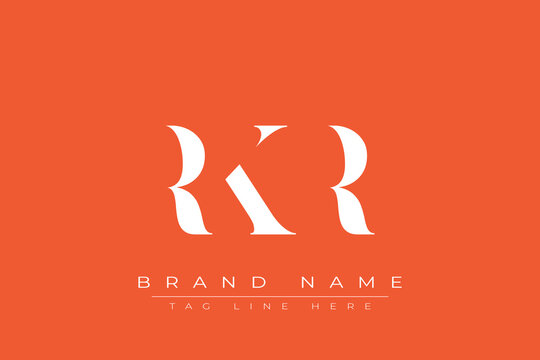 RKR abstract letter logo design. This logo is designed by three abstract letters.