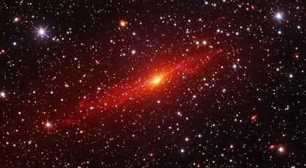 A vibrant image shows a galaxy in deep outer space