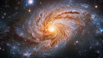 Fototapeta premium Exploring the majestic galaxy spiral nebula a journey through the cosmic vortex of deep space