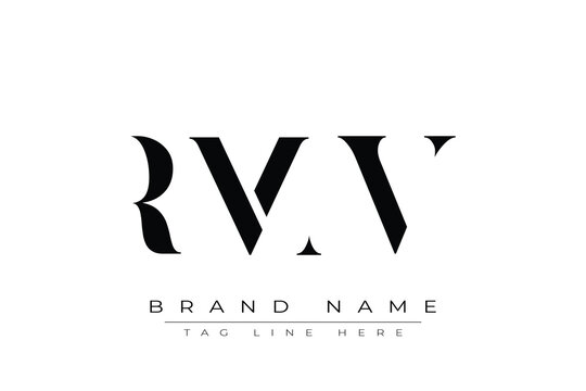 RMV abstract letter logo design. This logo is designed by three abstract letters.