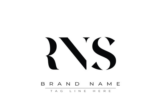 RNS abstract letter logo design. This logo is designed by three abstract letters.