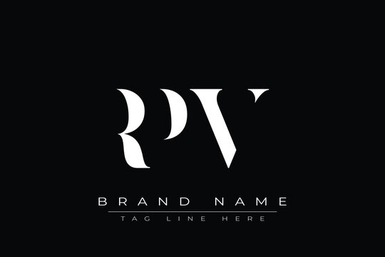 RPV abstract letter logo design. This logo is designed by three abstract letters.