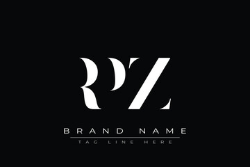 RPZ abstract letter logo design. This logo is designed by three abstract letters.