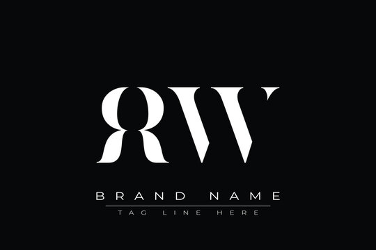 RRW abstract letter logo design. This logo is designed by three abstract letters.