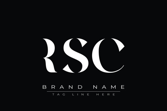 RSC abstract letter logo design. This logo is designed by three abstract letters.