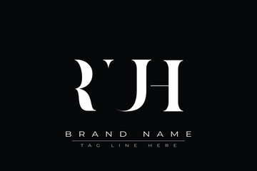 RUH abstract letter logo design. This logo is designed by three abstract letters.