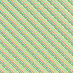 Fototapeta premium Soft pastel diagonal striped pattern with light green, pink, yellow, and blue lines. Gentle abstract background perfect for spring designs, stationery, wallpapers, textiles, and modern branding.
