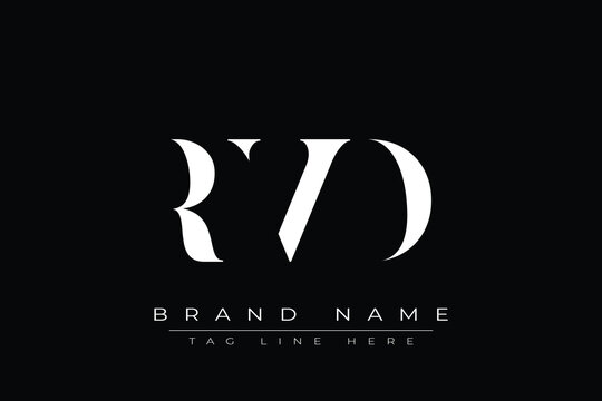 RVD abstract letter logo design. This logo is designed by three abstract letters.