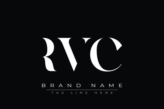 RVC abstract letter logo design. This logo is designed by three abstract letters.