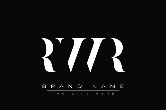 RWR abstract letter logo design. This logo is designed by three abstract letters.