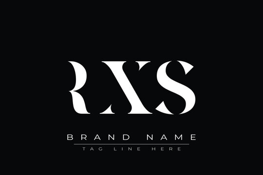 RXS abstract letter logo design. This logo is designed by three abstract letters.