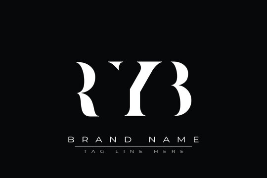 RYB abstract letter logo design. This logo is designed by three abstract letters.
