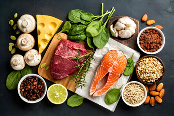 Zinc rich food assortment promoting immune system health and well being