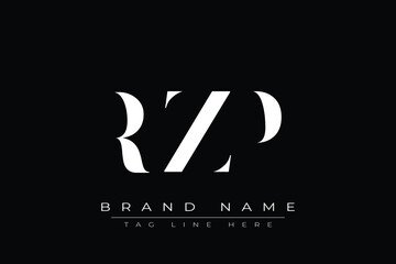 RZP abstract letter logo design. This logo is designed by three abstract letters.