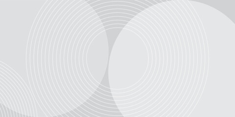 White geometric abstract background overlap layer on bright space with lines effect decoration. Modern graphic design element circles