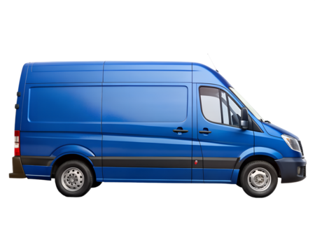 blue truck isolated on white