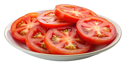 Freshly Sliced Red Tomatoes in a Bowl Ready to Eat