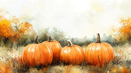 halloween pumpkins on grass