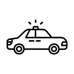 Fototapeta premium Police Car Icon for Law Enforcement and Security Themes