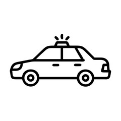 Fototapeta premium Police Car Icon for Law Enforcement and Security Themes