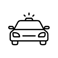 Police Car Icon for Law Enforcement and Security Themes