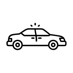 Police Car Icon for Law Enforcement and Security Themes
