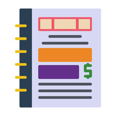 Obraz premium Accounting Book Icon