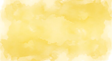 Obraz premium Golden Hour Watercolor: Soft, Textured Yellow Abstract AI Generated