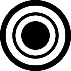 Frutiger Metro basic icon of Groove circles, no background, retro vintage Y2K music 