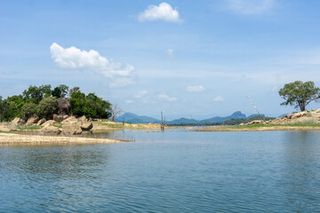 Views across Gal Oya Lake in National Park