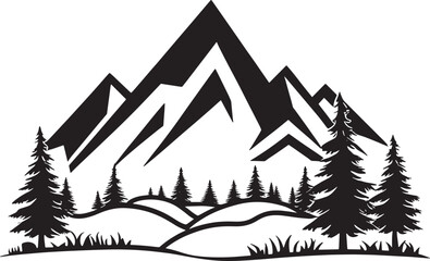 Fototapeta premium mountain landscape vector illustration