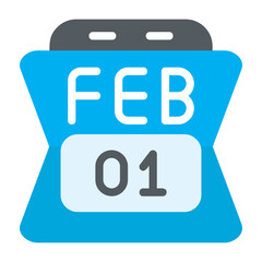 Obraz premium February 1 Icon