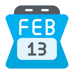 Fototapeta premium February 13 Icon