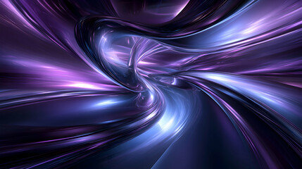 Fototapeta premium A high-resolution wallpaper with smooth, flowing lines in shades of blue and purple, creating a calming, futuristic vibe